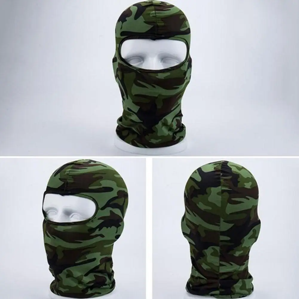 

1PC Camouflage Motorcycle Face Mask Outdoor Sports Snowboard Mask Warm Wind Cycling Cap Ski Face U5F9