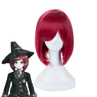 Аниме Danganronpa Косплей Yumeno Himiko Red Short парик для Хэллоуина Косплей Костюм термостойкие волосы женские парики Вечерние