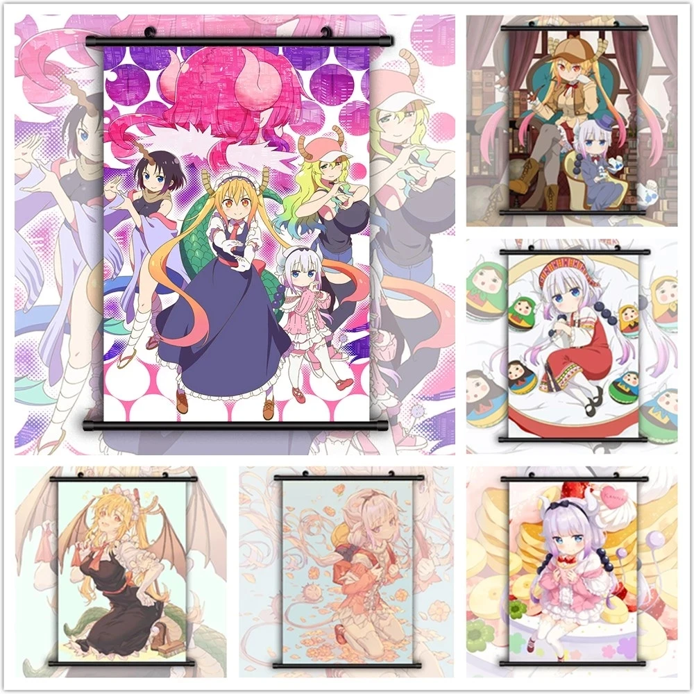 

Print Canvas Posters Miss Kobayashi's Dragon Maid Home Decoration Mural Wall Artwork Picture Plastic Scroll Hanging Painting