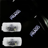 2x led car door logo welcome light for toyota land cruiser 2010 2018 auto accessories projector lights 3d ghost shadow lamps