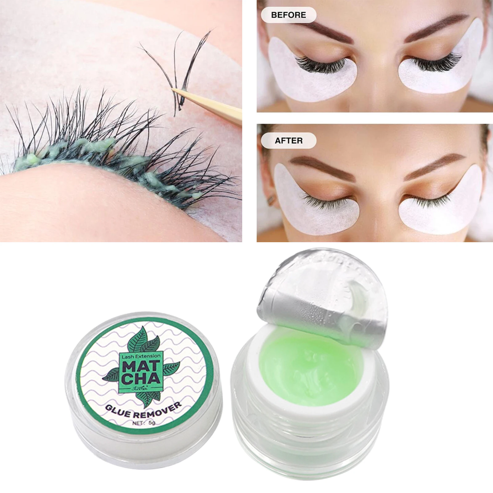 Eyelash Glue Remover Professional Fast Dissolution 5G Fruit Flavour Low Irritation Cream for Lashes Makeup Tools | Красота и здоровье