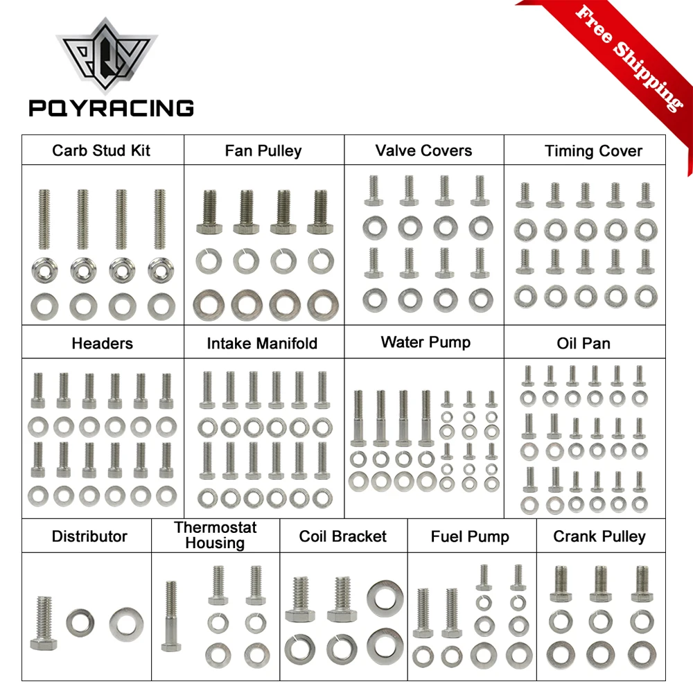 Бесплатная доставка маленький нержавеющий блок для Chevy SBC 265 283 302 305 307 327 350 400
