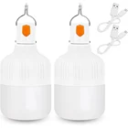 Светодиодные лампы с подзарядкой через USB, лампы с крючком, аварийное освещение, портативный светильник для палатки, мобильный светодиодный фонарь для кемпинга, Ночной светильник, новинка