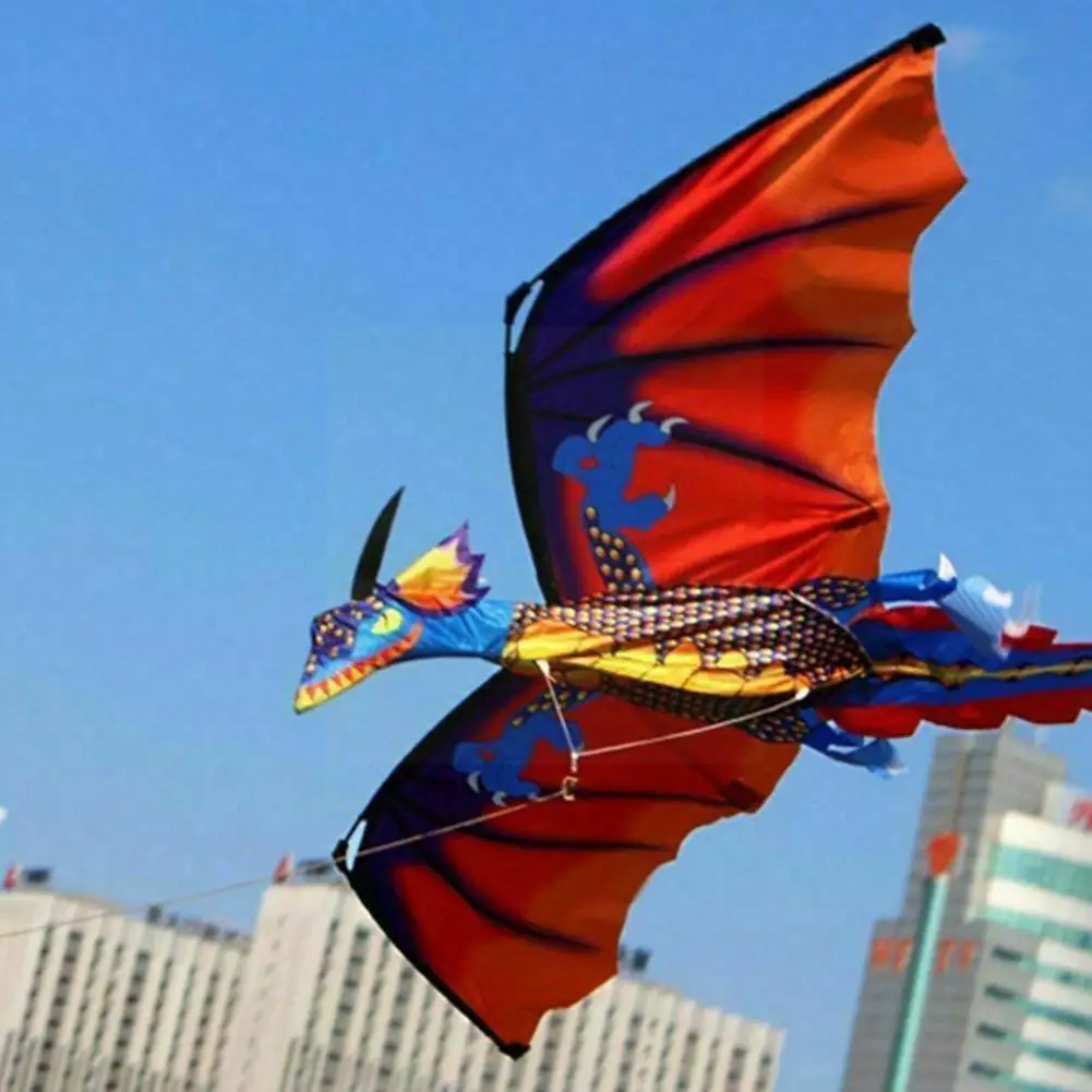 

Уличный красочный 3D Летающий воздушный змей с леской 100 м, семейный спортивный длинный воздушный змей, летающие веселые детские змей, хвост, ...