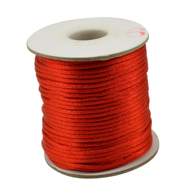 1.5mm 2mm 2.5mm Nylon Cord Satin Braided String DIY Jewelry Findings Beading Rope Thread Chinese Knot Macrame Rattail | Украшения и