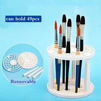 bomeijia paint brush pen holder 49 holes pen rack display stand support watercolor painting brush pencil holder desk organizer