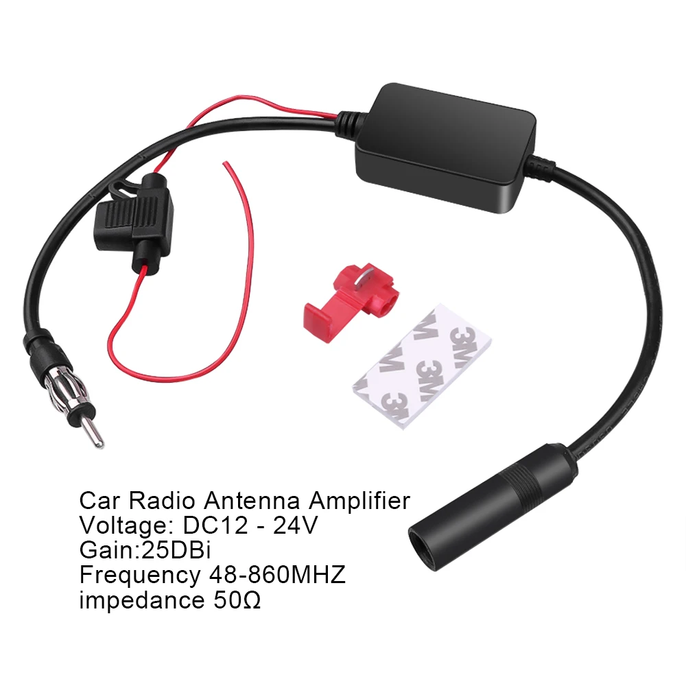 

For Universal 12V Auto Car Radio FM Antenna Signal Amp Amplifier Booster For Marine Car Vehicle Boat 330mm FM Amplifier