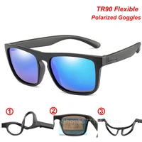 2022 tr90 children square polarized sunglasses kids silicone safe sun glasses girls boys uv400 coating mirror gafas de sol