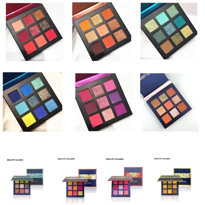 10COLORSET Косметическая глазурованная косметика, 9 цветов, тени для век, палитра для макияжа, кисти для макияжа, палитра пигментированных теней, палитра для макияжа - Цвет: 10COLORSET