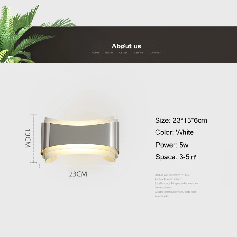 NEO Gleam 230x130 мм Современные светодиодные Настенные светильники для спальни