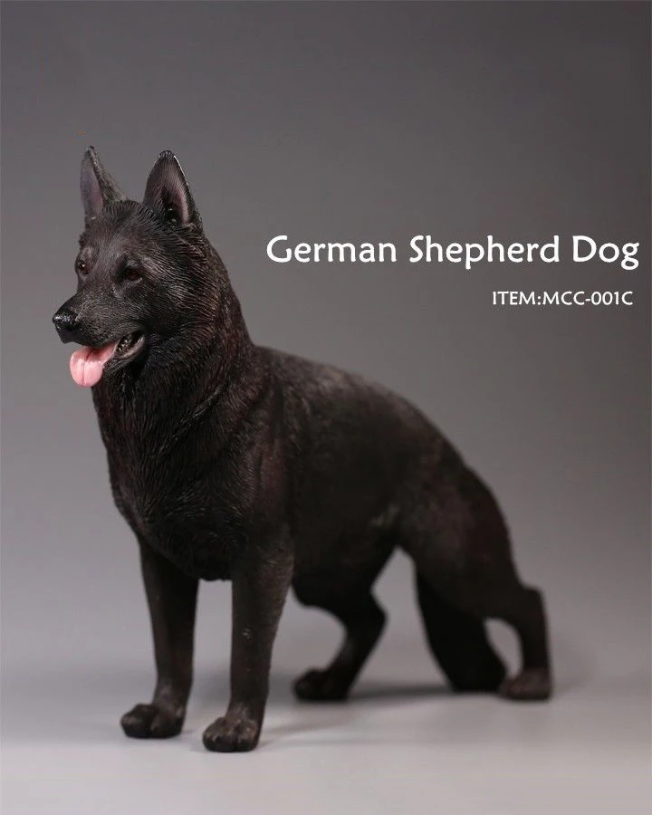 

1/6 Doll Scene Accessories Black1 Color German Shepherd Training Pet Dog Action Doll Model