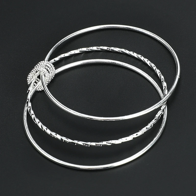 Женский браслет серебряного цвета с Шармами|Браслеты| |