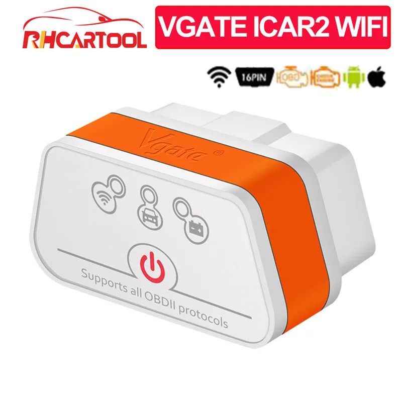 Obd2 сканер Vgate icar2 Wifi OBDII диагностический инструмент ELM327 для Android/IOS/ПК считыватель