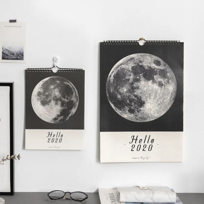 MUJI стиль украшения дома А4 календарь красивый черно-белый художественные канцелярские принадлежности изысканный подарок,10~,12