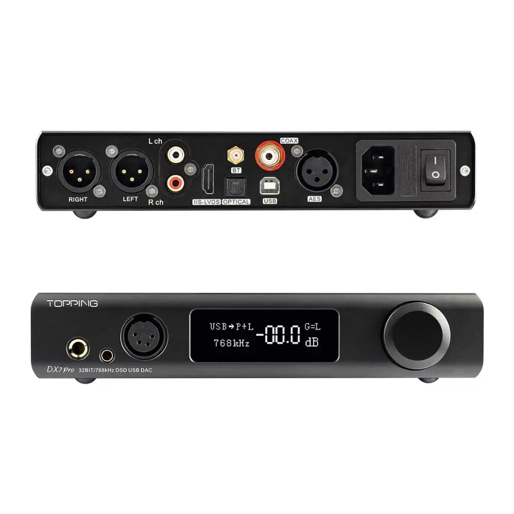 Новинка TOPPING DX7PRO ES9038PRO USB DAC XMOS XU208 усилитель для наушников CSR8675 Bluetooth 5 0 LDAC DSD1024 32 бит