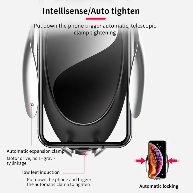 Onever 15W Car Charger Stand Fast Wireless Charging Auto Clamp Air Vent Phone Holder Multifunctional Practical New | Автомобили и