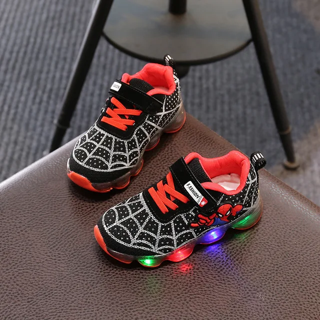 Led Light Baby Boy Girl Shoes Kids with Air Cushion Damping Children Luminous Sneakers Size 21-30 | Детская одежда и обувь