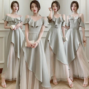 Bridesmaids Dresses Illusion Spaghetti Straps V-Neck Short Sequined Lace Tulle Off The Shoulder Women Wedding Party Gown E188 Bridesmaids Dresses Illusion Spaghetti Straps V-Neck Short Sequined Lace Tulle Off The Shoulder Women Wedding Party Gown E188