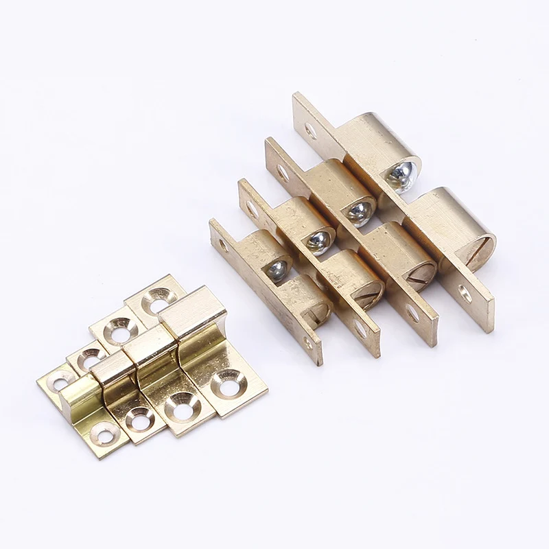 2 компл. Медь двойной мяч защелка клип замок двери шкафа ловит бусины аппаратные