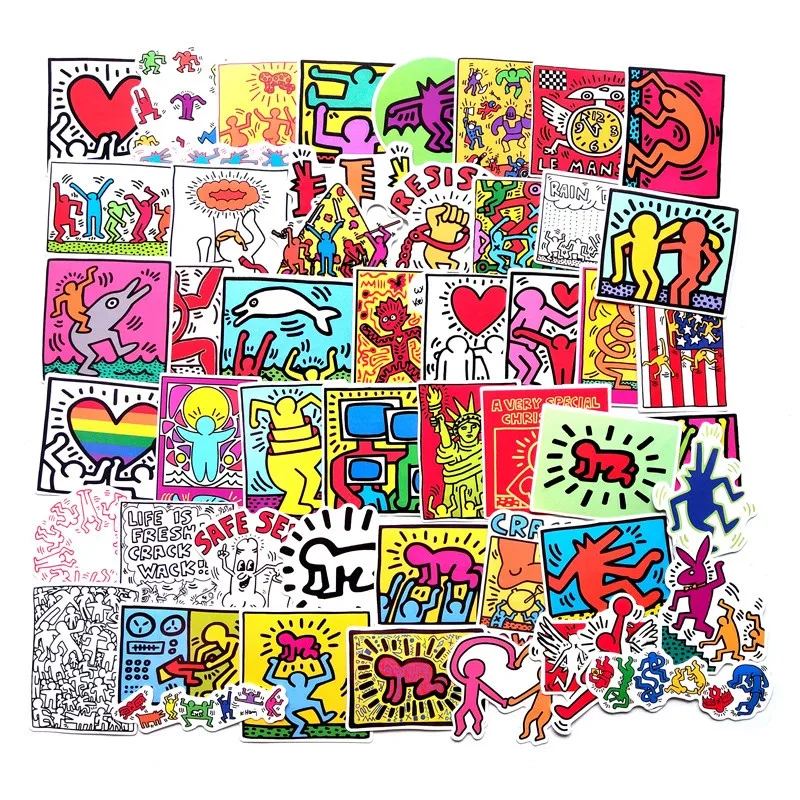 10/30/50 Uds cl&aacute;sico Graffiti dibujos animados personalidad cuaderno cuenta mano guitarra Skateboard equipaje impermeable pegatinas venta al por mayor-0
