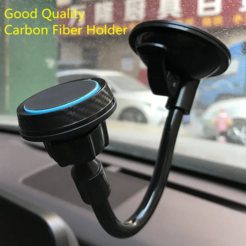 flexible long arm magnetic car phone holder silicon pad strong sucker magnet phone stand holder for smartphone car accessories free global shipping