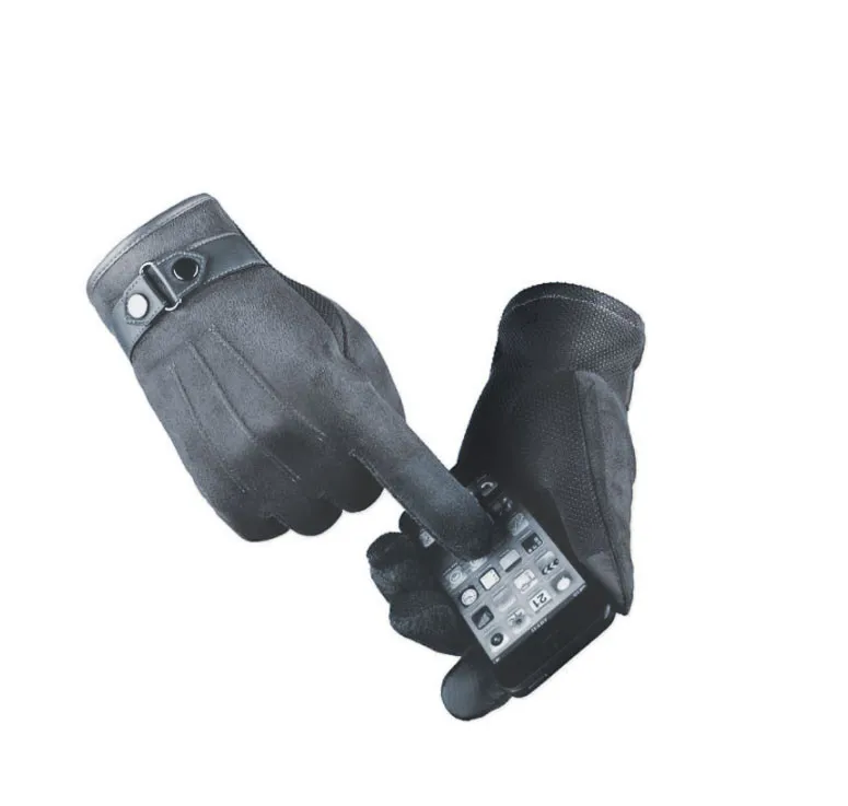 

Women's Winter Gloves Men Outdoor Sports Anti Slip Snowboard Gloves Female Male Plush Mittens Touch Screen Solid Adult Mitten