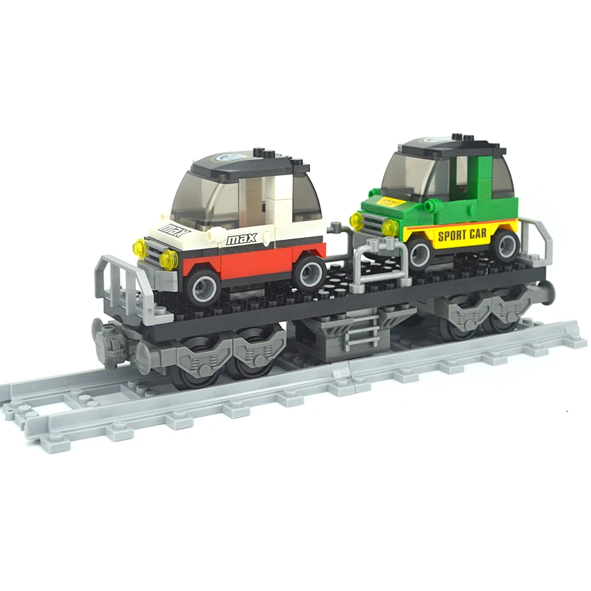 city trains Model building kits Technical rails 021 3D blocks toys hobbies for children | Игрушки и хобби