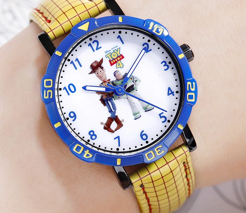 Роскошные брендовые Детские часы Disney с героями мультфильмов кварцевые для