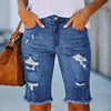 2023 New Cycling Denim Shorts Woman Fashion Tassel Tight Five-Point Shorts Washed Sexy Female Summer Thin Short Jeans 5
