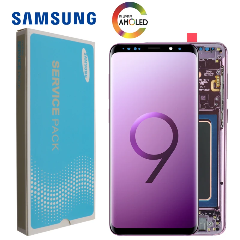 2960*1440 100% Оригинальный ЖК-дисплей с рамкой для SAMSUNG Galaxy S9 Plus дисплей + G965F G965