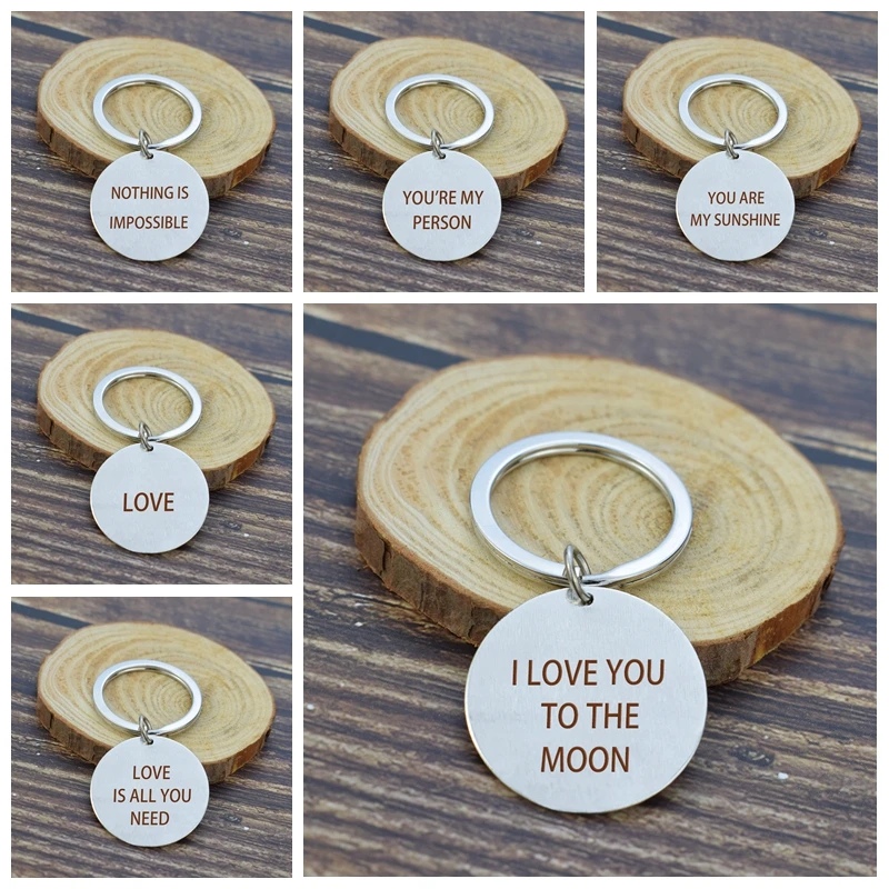 2019 модный металлический брелок с надписью I Love You To The Moon ювелирное изделие