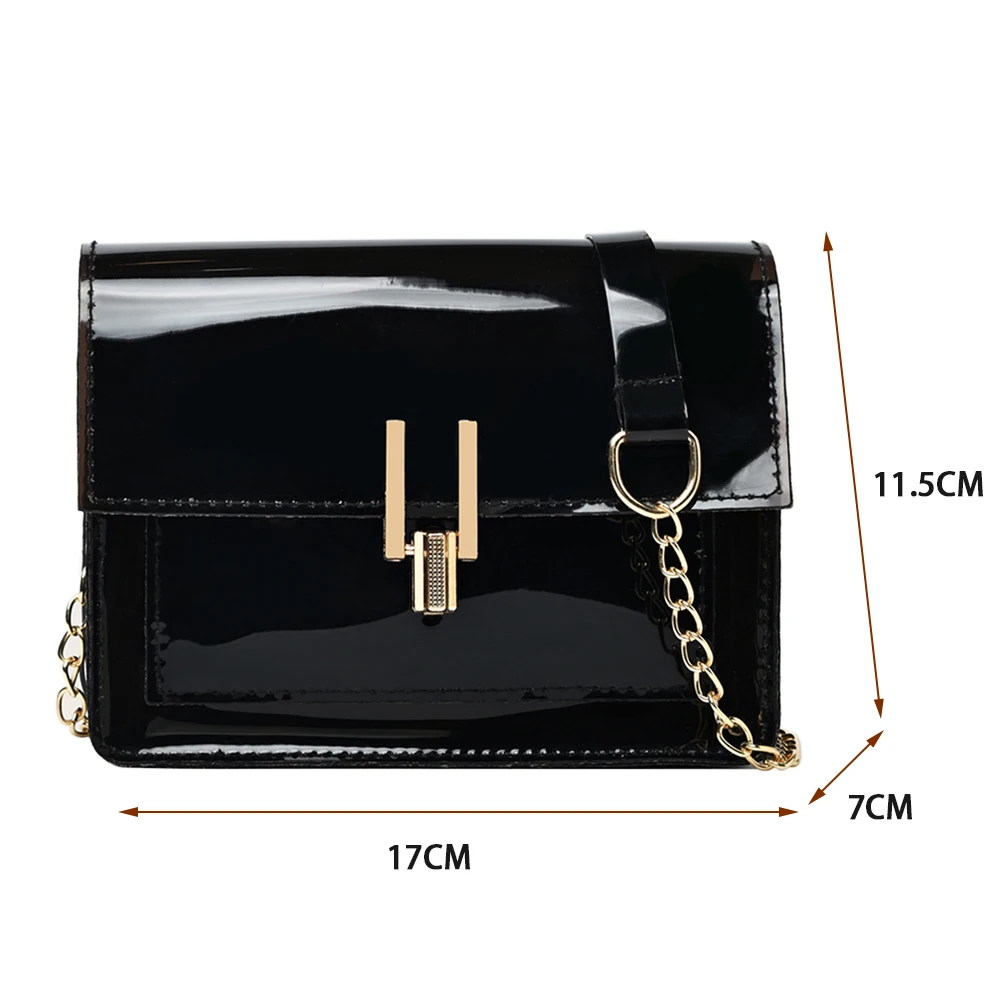 

Mini Women Shoulder Crossbody Bag PVC Transparent Clear Jelly Messenger Handbag Candy Color Chain Small Casual Tote