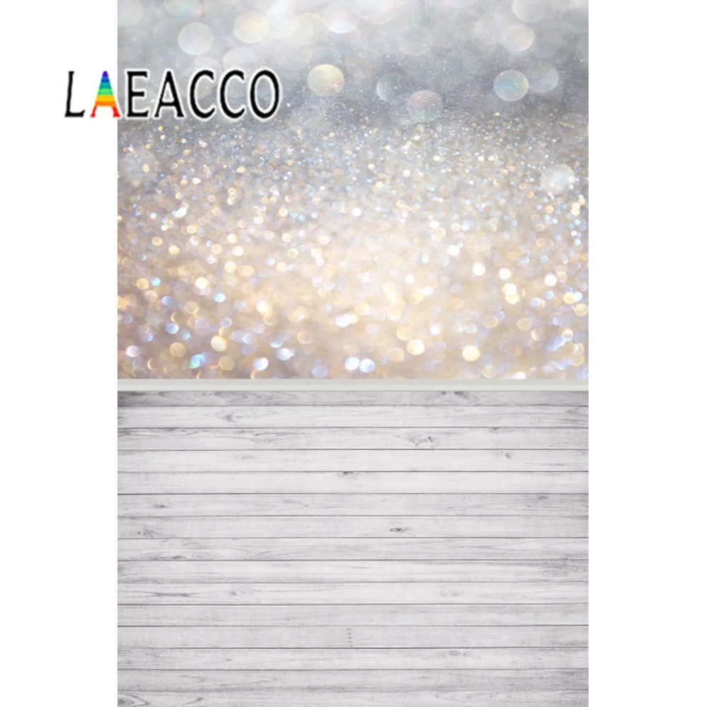 Laeacco фотофоны светло-голубые в горошек серые доски ребенок день рождения портрет