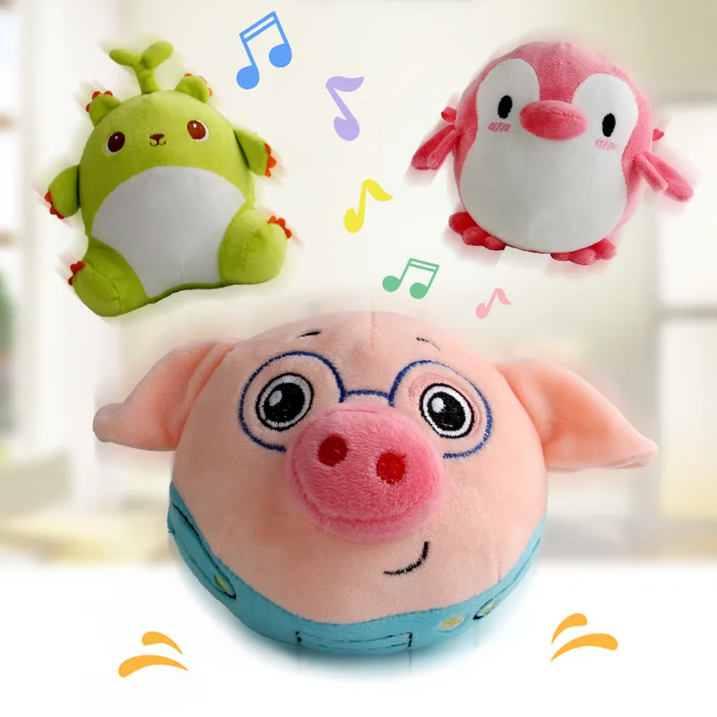 Stuffed Animals Adorable Speak Talking Record Jumping Cute Seaweed Pigs Plush Toy Classic Christmas Present For Kids