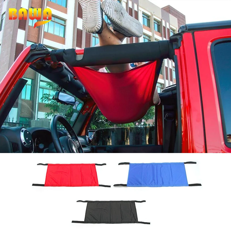 

BAWA Roof Hammock Cargo For Jeep Wrangler 1997-2018 YJ/TJ/JK/JL Automatic Car Covers Hammock Tent Net Top Roof Storage Car Cover