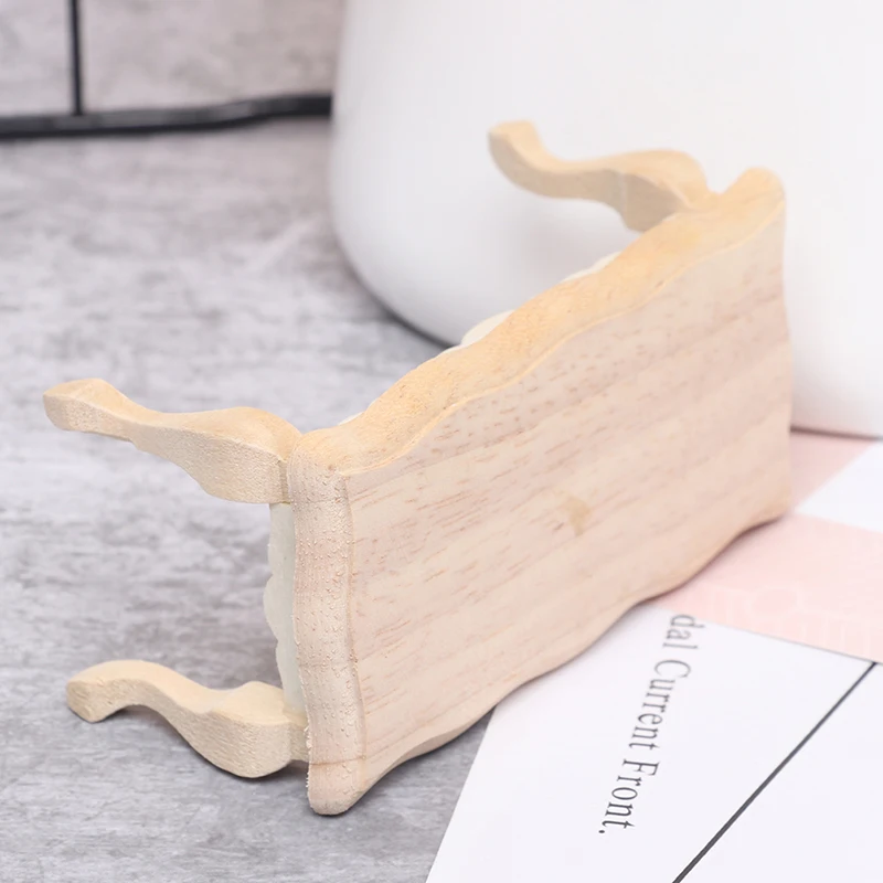 

1pcs 1/12 Dollhouse Miniature Wooden Tea Table Model Furniture Decor Accessories