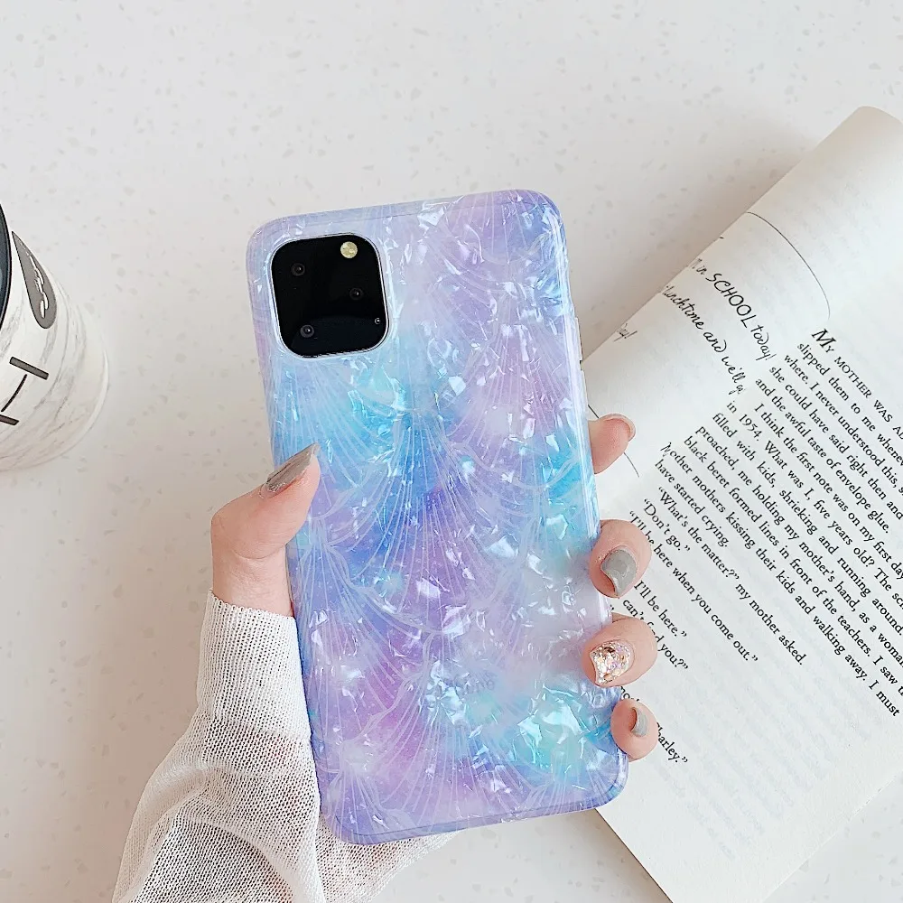 Мягкий чехол из ТПУ для iphone 11 мраморный задняя крышка Pro Max силиконовый телефона