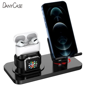 3 in 1 desktop phone charge dock holder for iphone 12 11 xs max ipad android phone tablet for airpods 12 pro apple watch stand free global shipping