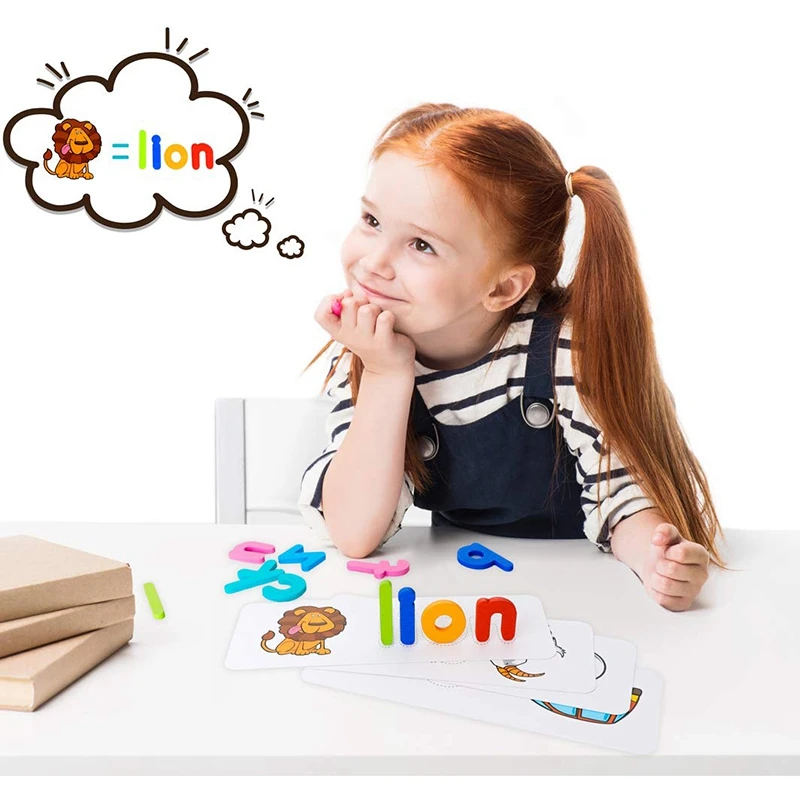 

Kids Wooden Educational Alphabet Matching Letter Puzzle Games Reading Blocks Developmental Toys for Toddlers