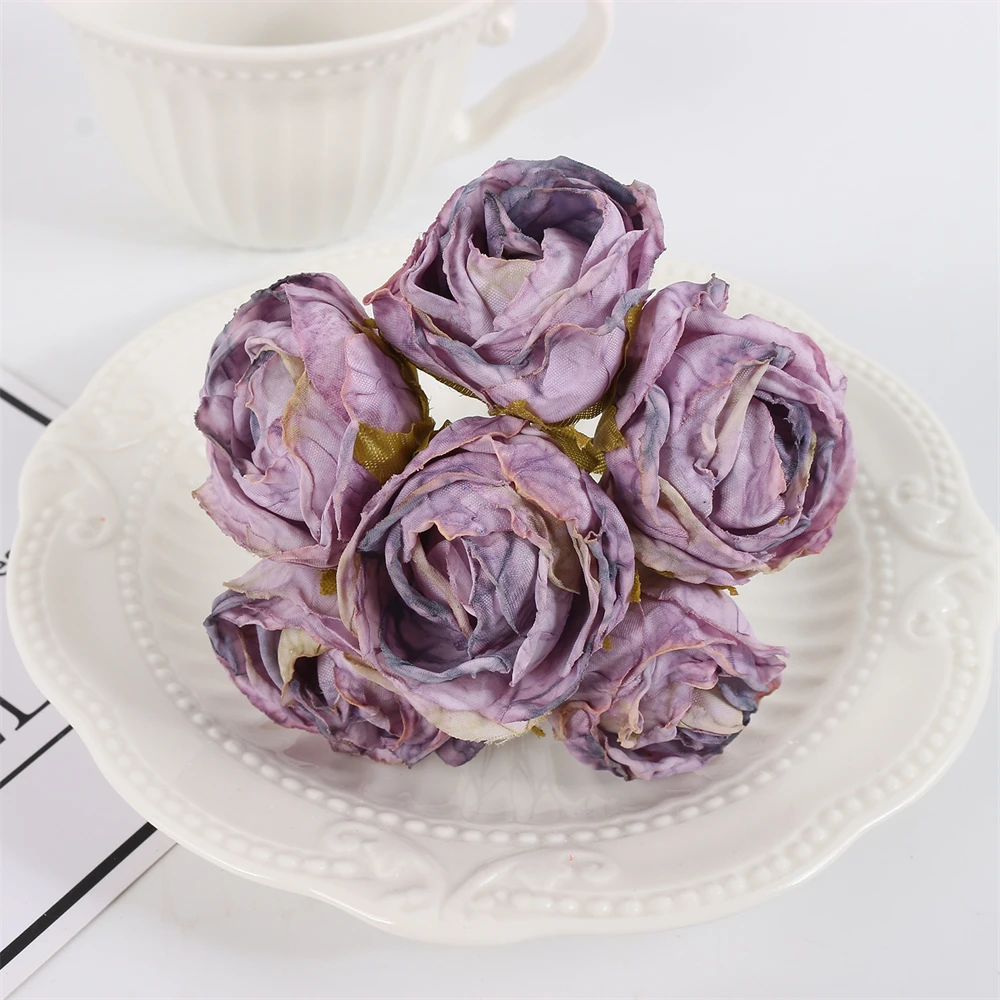 

6 шт. шелковые розы для свадьбы