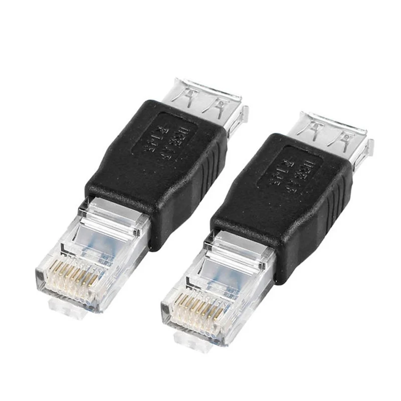 2 шт. ПК USB для RJ45 Женский Ethernet Интернет разъем адаптера OUJ99| |