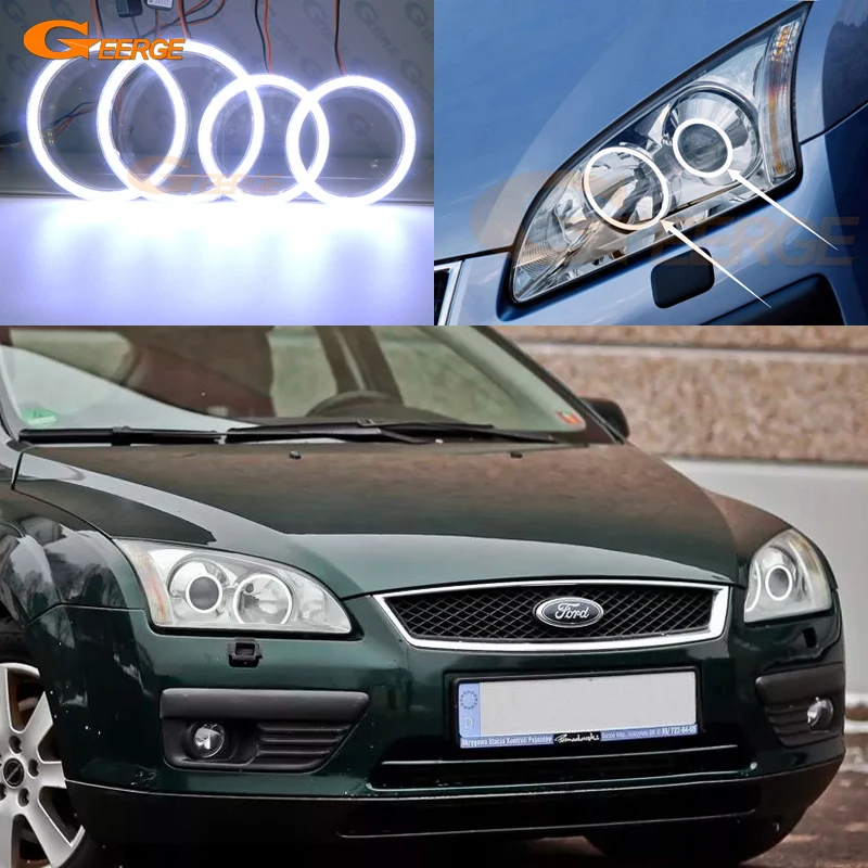 Для Ford Focus II Mk2 2004 2005 2006 2007 2008 Европейская фара отличная ультра яркая COB комплект