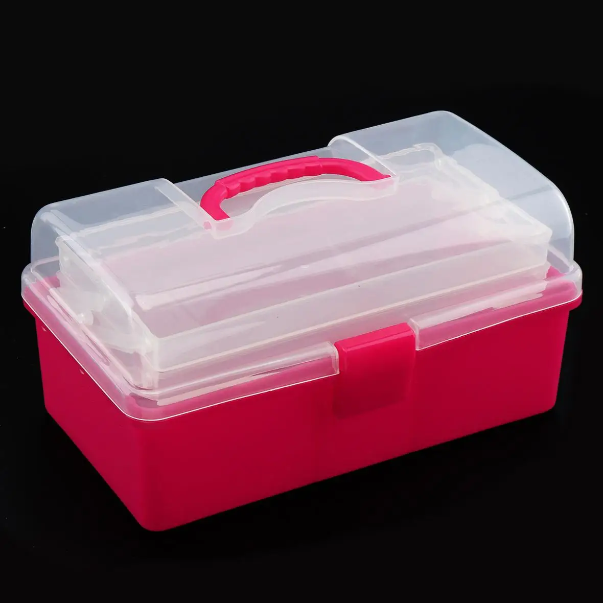 

9 Inch PP Plastic Portable Multifunctional Handheld Three-layer Tool Storage Box with 225mm Length and 130mm Width