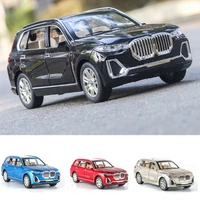 132 scale meal alloy model x7 suv diecast off road vehicle pullback toy luxury cars collection display with light and sound