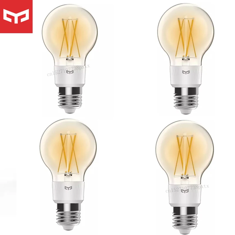 Умная Светодиодная лампа Yeelight шелковая E27 регулируемая яркость умная для Wi Fi Mihome