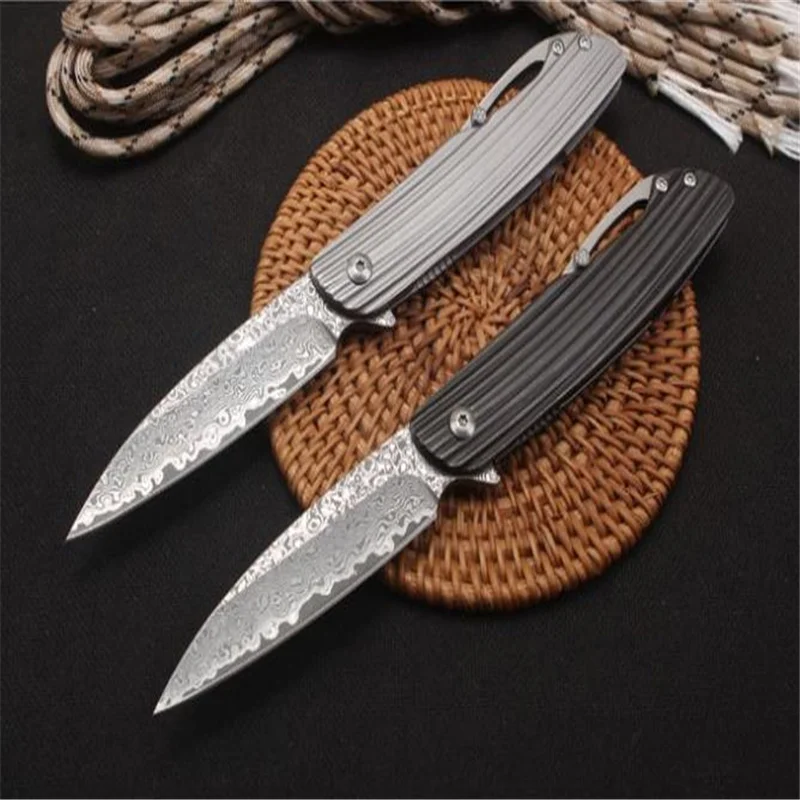 Складной нож новая версия скорпиона (Дамасская сталь) острые лезвия походный