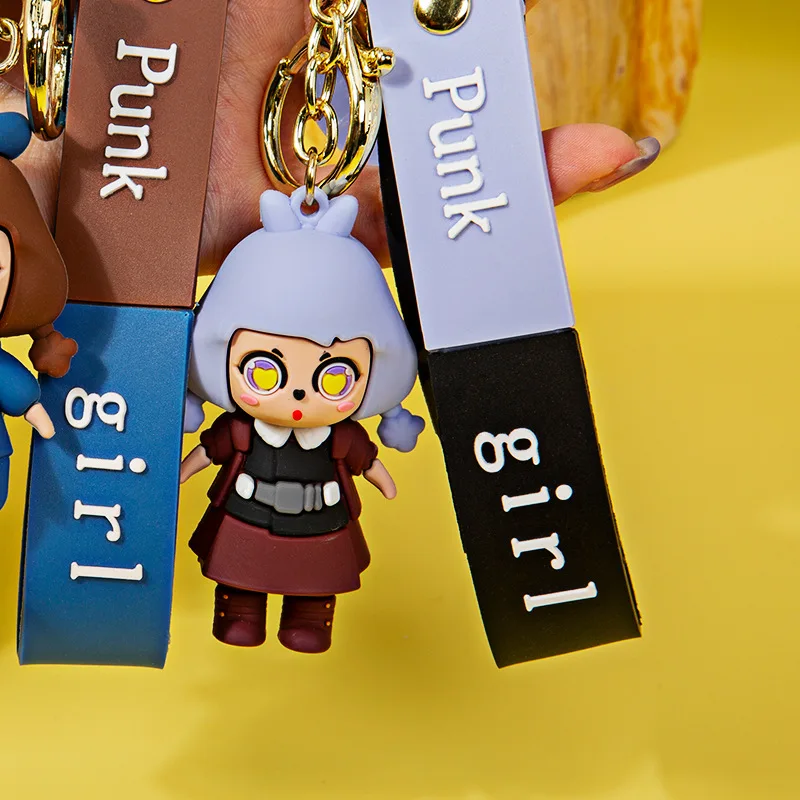 

2021Cute Girl Schoolbag Key Chains Anime Fashion Valentine's Day Accessories Keyring Men's And Women's Gift Pendant Keychain