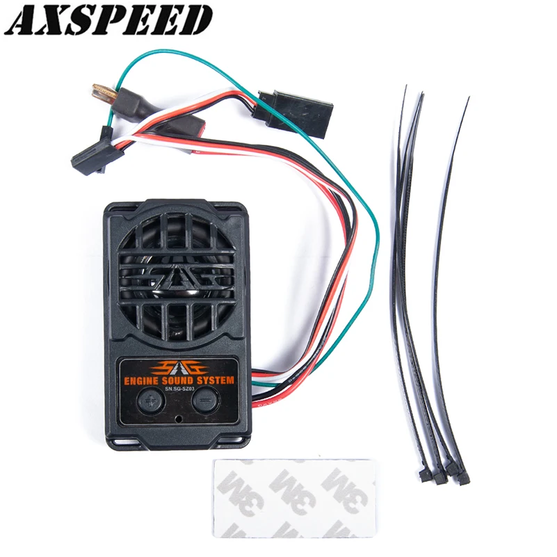 

AXSPEED RC Car Engine Sound Simulator 5 Sound Modes Adjustable Volume 72x42x25mm for 1/10 RC Model Car Crawler Truck On Road
