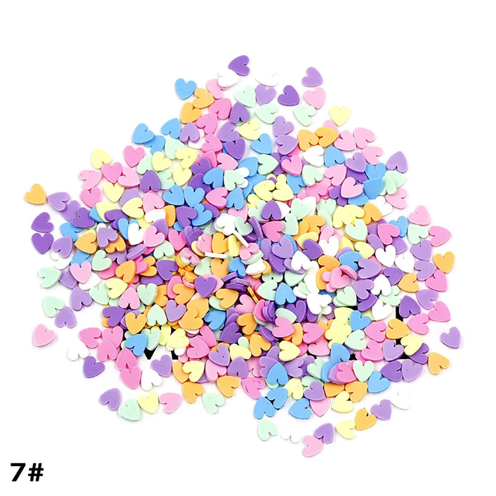 Color 7 20g 20 г крошечные милые полимерные красочные мягкие глины для слизи наполнитель DIY Поставки конфеты поддельные торт десерт грязь частицы посыпать аксессуары - Цвет: Color 7 20g