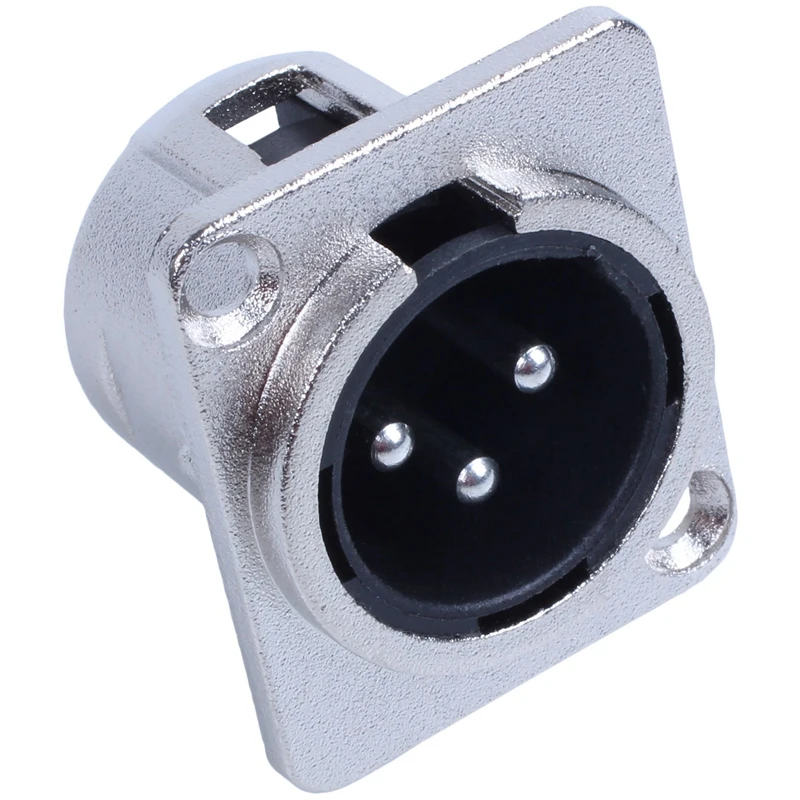 XLR Male Jack 3 Pin крепление для панели серии D размер M 4 упаковки|Соединители| |